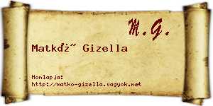 Matkó Gizella névjegykártya