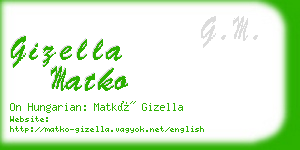 gizella matko business card